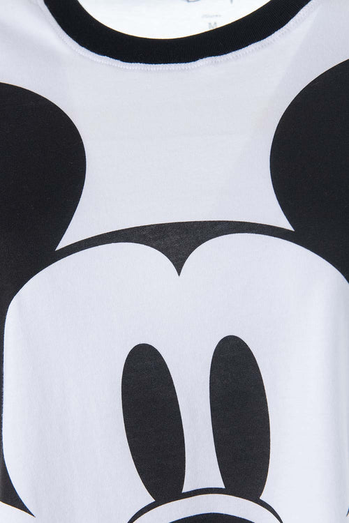 Card slide image -  PIJAMA DE MICKEY MOUSE PANTALÓN CORTO BLANCO Y ROJO PARA MUJER