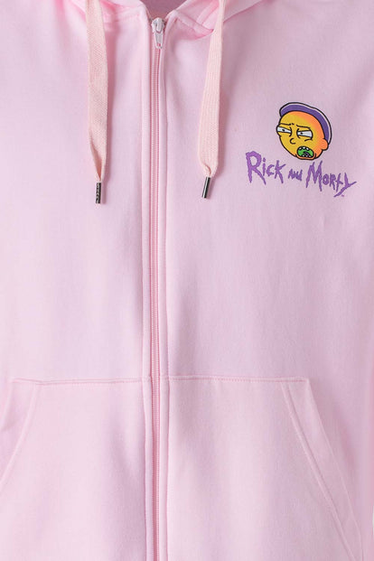  POLERONES DE RICK Y MORTY ROSADO ABIERTO PARA HOMBRE