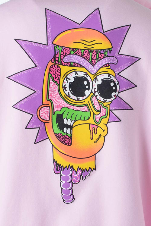 Card slide image -  POLERONES DE RICK Y MORTY ROSADO ABIERTO PARA HOMBRE
