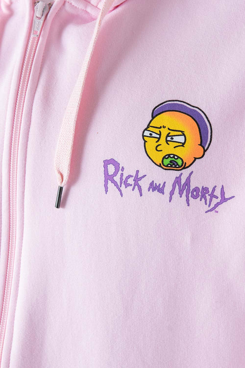 Card slide image -  POLERONES DE RICK Y MORTY ROSADO ABIERTO PARA HOMBRE