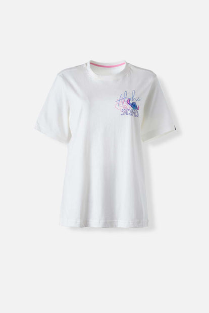  POLERA DE STITCH MARFIL REGULAR FIT PARA MUJER