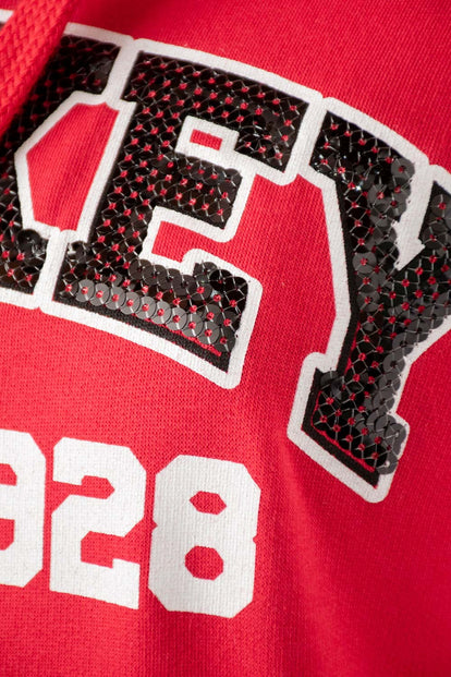  POLERONES DE MICKEY MOUSE CERRADO ROJO PARA MUJER