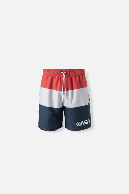  PANTALONETA DE BAÑO DE LA NASA MULTICOLOR CON BOLSILLOS PARA HOMBRE