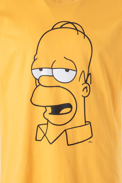  POLERA  DE LOS SIMPSON AMARILLA MANGA CORTA PARA HOMBRE