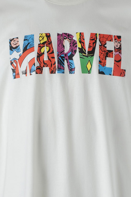 Card slide image -  POLERA  DE MARVEL MARFIL MANGA CORTA PARA HOMBRE