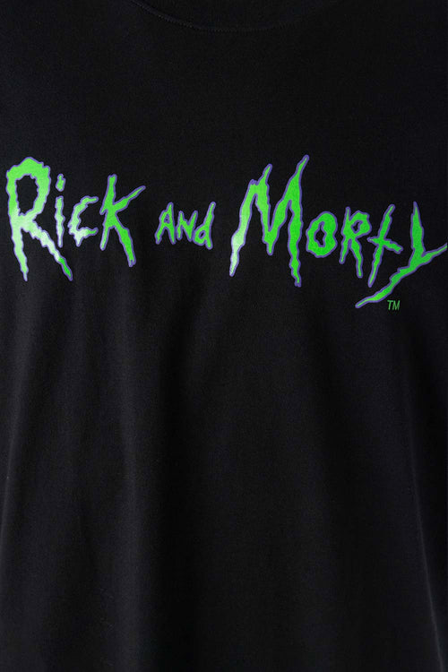 Card slide image -  POLERA  DE RICK Y MORTY MANGA CORTA NEGRA PARA HOMBRE