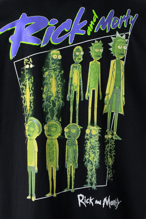 Card slide image -  POLERA  DE RICK Y MORTY MANGA CORTA NEGRA PARA HOMBRE