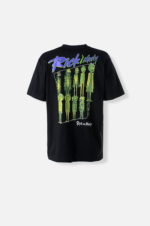Card slide image -  POLERA  DE RICK Y MORTY MANGA CORTA NEGRA PARA HOMBRE