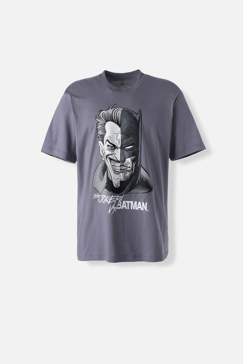 Card slide image -  POLERA  DE EL JOKER MANGA CORTA GRIS PARA HOMBRE