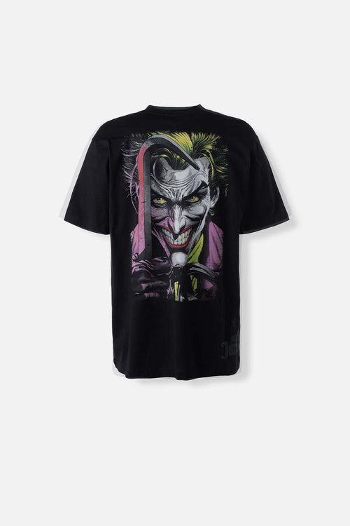 Card slide image -  POLERA  DE EL JOKER NEGRA ESTAMPADA EN ESPALDA PARA HOMBRE