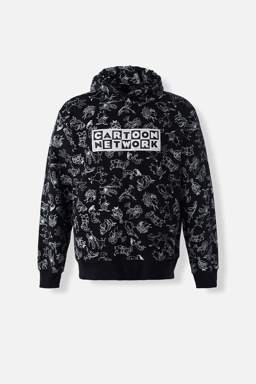 Card slide image -  POLERON DE CARTOON NETWORK NEGRO CON CAPUCHA PARA HOMBRE