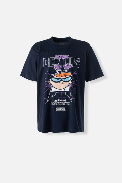  POLERA  DE DEXTER’S AZUL MANGA CORTA PARA HOMBRE
