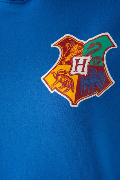  POLERON DE HARRY POTTER AZUL Y VERDE CON CAPUCHA PARA MUJER