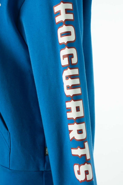  POLERON DE HARRY POTTER AZUL Y VERDE CON CAPUCHA PARA MUJER