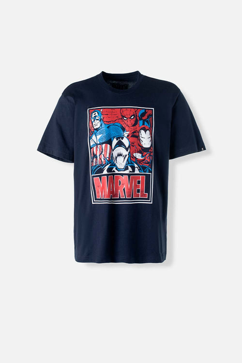 Card slide image -  POLERA  DE MARVEL MANGA CORTA AZUL PARA HOMBRE