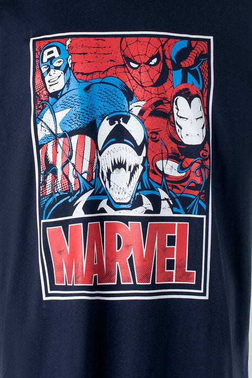 Card slide image -  POLERA  DE MARVEL MANGA CORTA AZUL PARA HOMBRE