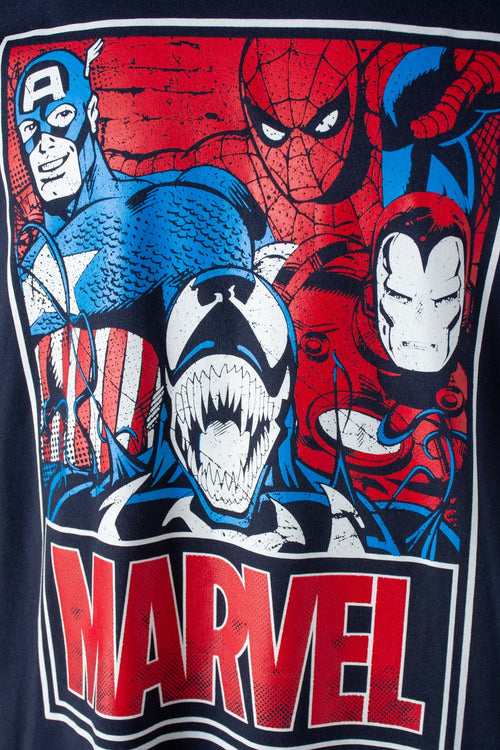 Card slide image -  POLERA  DE MARVEL MANGA CORTA AZUL PARA HOMBRE