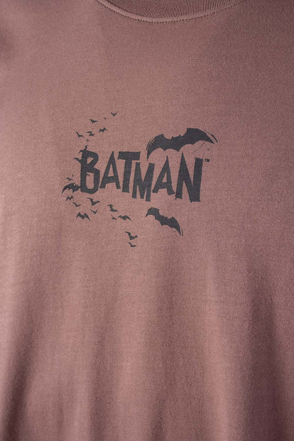 POLERA  DE BATMAN MANGA CORTA SEPIA PARA HOMBRE