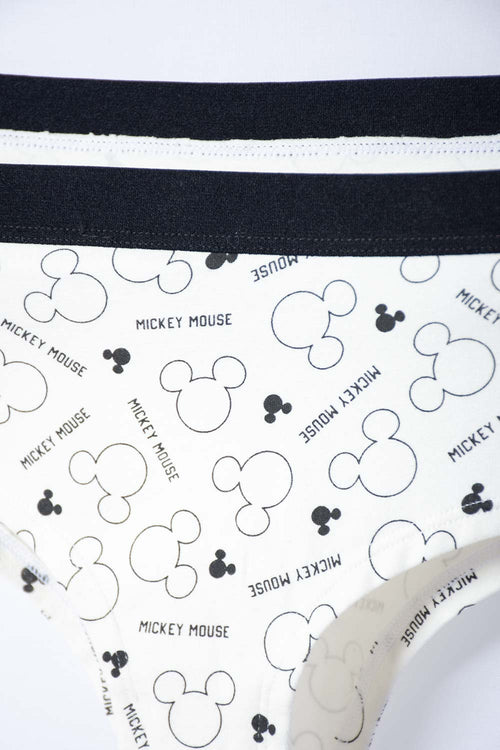 Card slide image -  PACK X2 PANTIES DE MICKEY MOUSE NEGRO Y MARFIL PARA MUJER