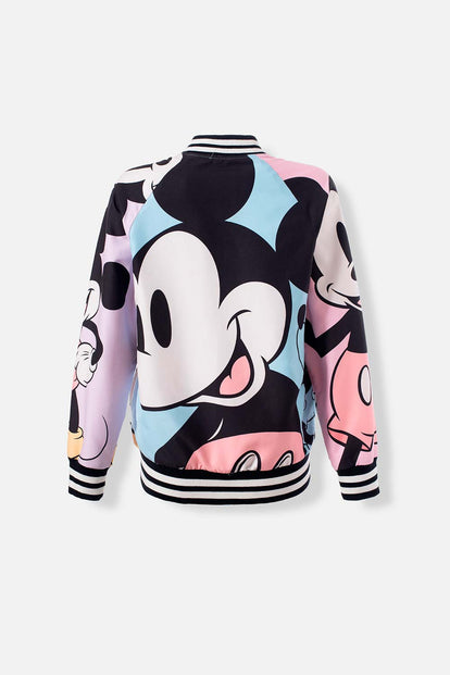  CHAQUETA DE MICKEY MOUSE MULTICOLOR ABIERTA PARA MUJER