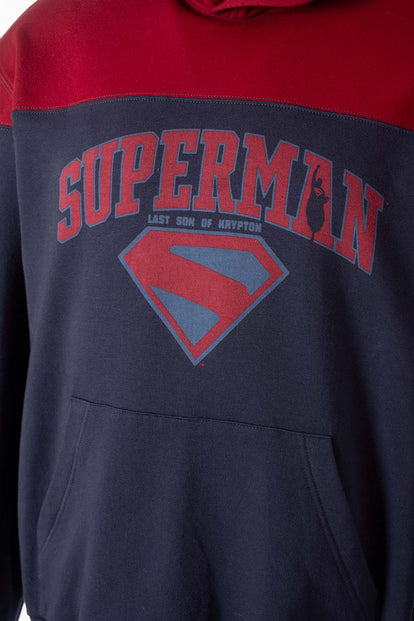  POLERONES DE SUPERMAN AZUL Y ROJO CON CAPUCHA PARA HOMBRE
