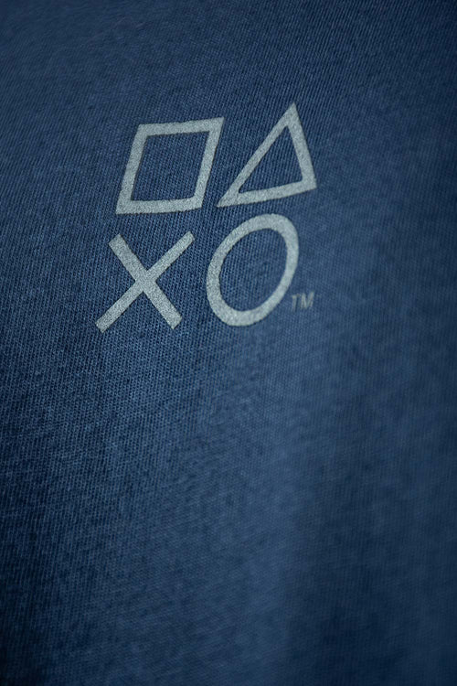 Card slide image -  POLERA  DE PLAY STATION OVERSIZE AZUL PARA HOMBRE