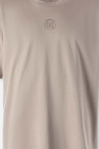  POLERA DE HARRY POTTER MANGA CORTA COLOR TAUPE PARA HOMBRE