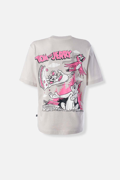 Card slide image -  POLERA  DE TOM Y JERRY MANGA CORTA GRIS CLARO PARA MUJER