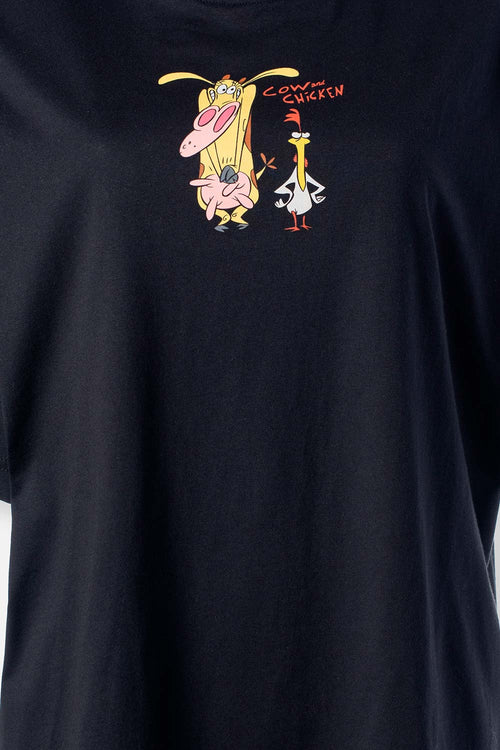 Card slide image -  POLERA  DE LA VACA Y EL POLLITO OVERSIZED FIT PARA MUJER
