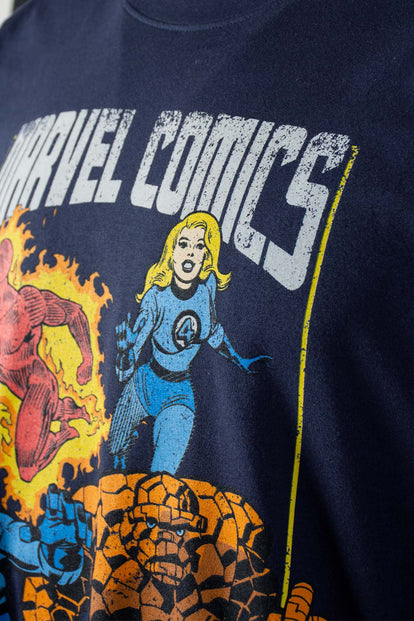  POLERA  DE MARVEL OVERSIZE  AZUL PARA HOMBRE