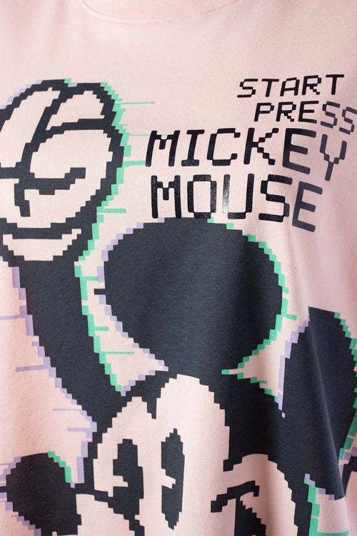 Card slide image -  POLERA  DE MICKEY MOUSE ROSADA MANGA CORTA PARA MUJER