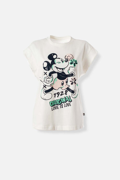  POLERA DE MICKEY MOUSE RELAX FIT PARA MUJER