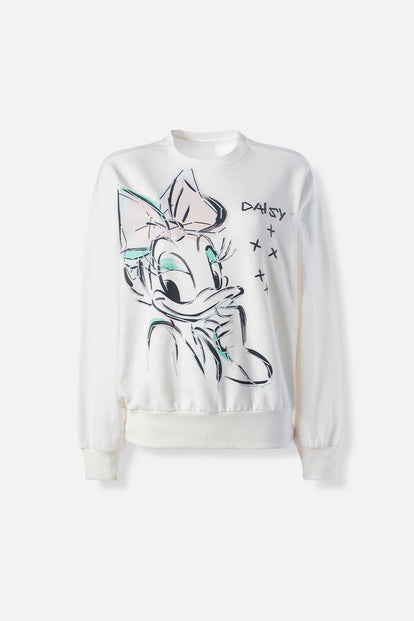 POLERON DE DAISY MARFIL DE DISEÑO CERRADO PARA MUJER