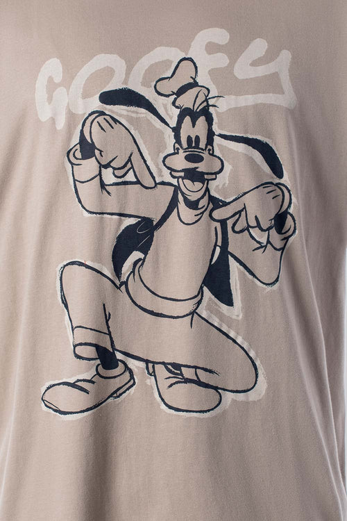 Card slide image -  POLERA  DE GOOFY MANGA CORTA TAUPE PARA HOMBRE
