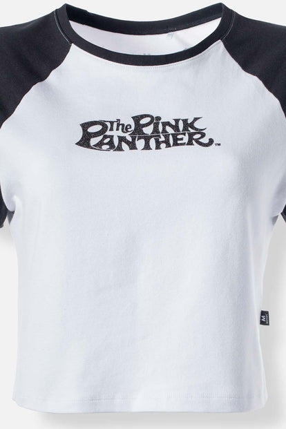  POLERA DE PANTERA ROSA CROP TOP PARA MUJER