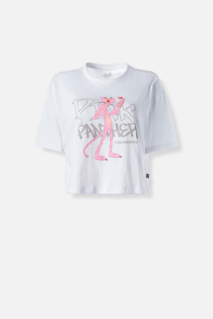  POLERA DE LA PANTERA ROSA BOXY FIT PARA MUJER