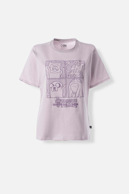  POLERA  DE ADVENTURE TIME REGULAR FIT PARA MUJER