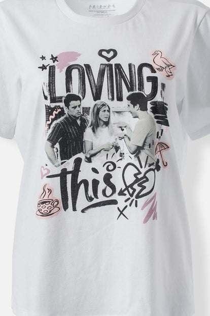  PIJAMA DE FRIENDS DE PANTALÓN LARGO MULTICOLOR PARA MUJER