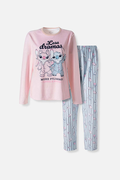 Card slide image -  PIJAMA DE LILO Y STITCH DE PANTALON LARGO PARA MUJER
