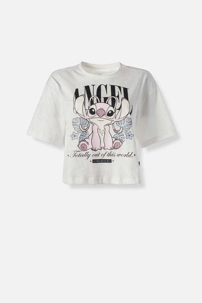  POLERA DE LILO & STITCH BOXY FIT PARA MUJER