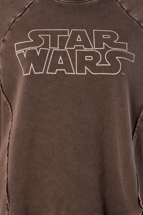 Card slide image -  POLERON DE STAR WARS CERRADO CAFE PARA MUJER