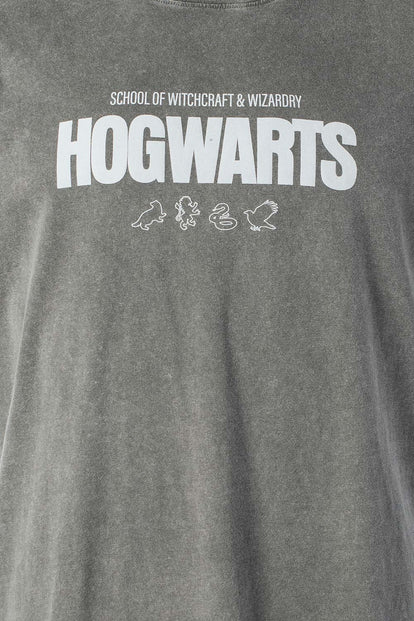  POLERA DE HARRY POTTER GRIS REGULAR FIT PARA HOMBRE