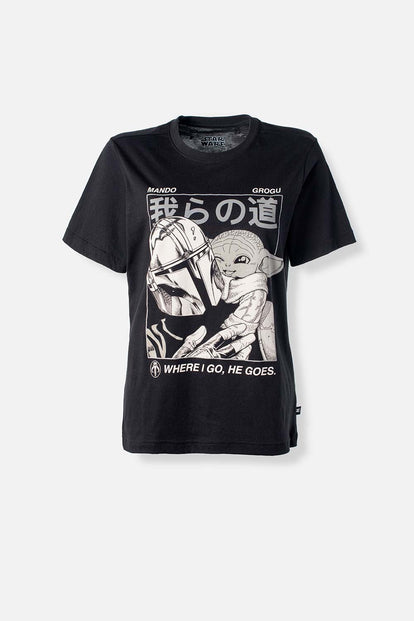  POLERA DE MANDALORIAN REGULAR FIT PARA MUJER