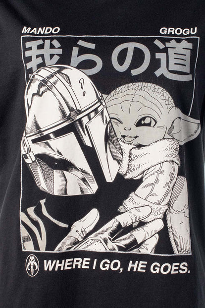  POLERA DE MANDALORIAN REGULAR FIT PARA MUJER