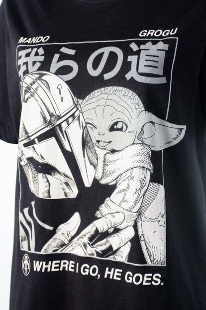  POLERA DE MANDALORIAN REGULAR FIT PARA MUJER