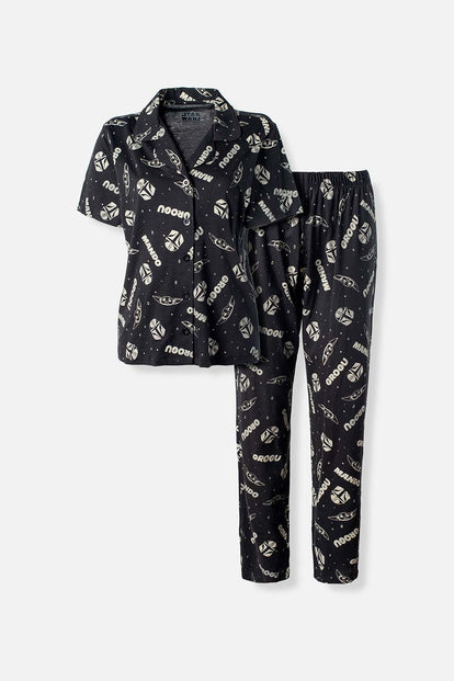  PIJAMA DE MANDALORIAN CON PANTALON LARGO PARA MUJER