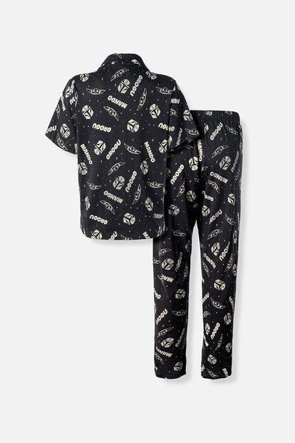  PIJAMA DE MANDALORIAN CON PANTALON LARGO PARA MUJER
