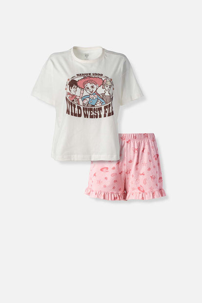  PIJAMA DE TOY STORY CON PANTALON CORTO PARA MUJER