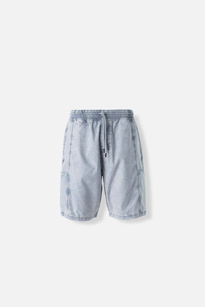  BERMUDA DE MOVIES AZUL BOREAL CON ELÁSTICO EN CINTURA PARA HOMBRE
