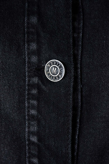  CHAQUETA DE MOVIES NEGRA CON TACHES DECORATIVOS PARA MUJER